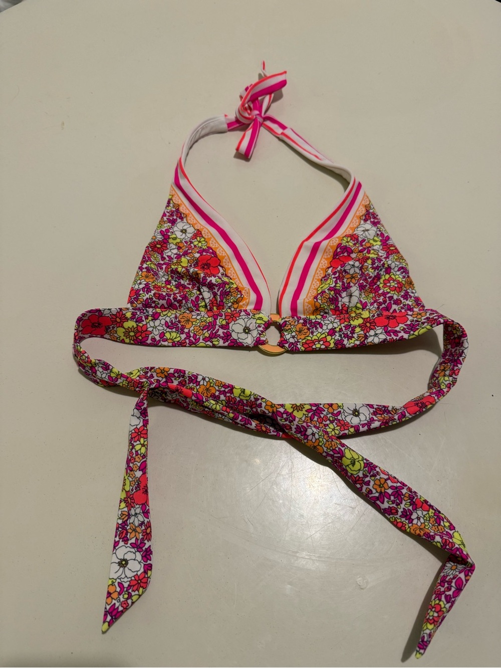 Victoria’s Secret Floral Halter Swim Top - Pink Multi
